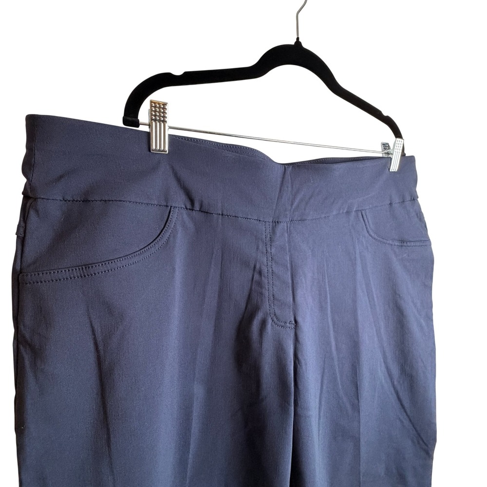 Ruby Road Women Pull On Pants 22W Navy Blue Stretch Career Comfort - Picture 5 of 10